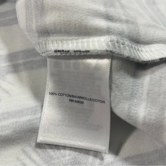 New Lands End Interlock Cotton Tank Top Size 1X Blue Palm Stripe - Picture 4 of 9